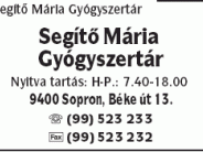 Segítő Mária Gyógyszertár